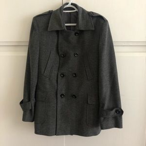 Men wool military coat